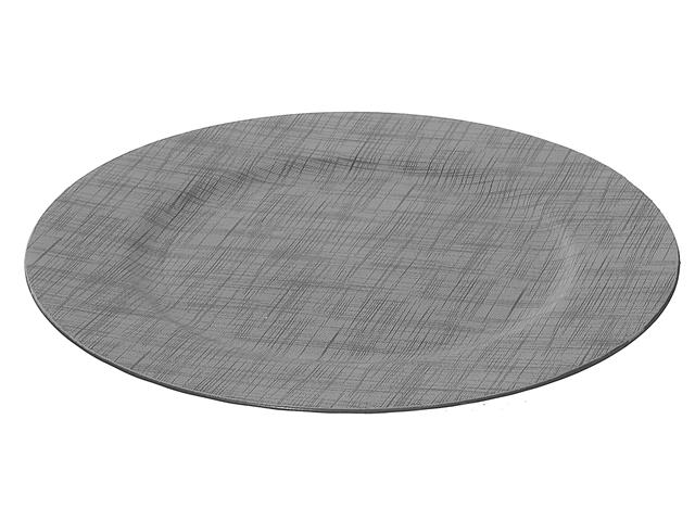 CHARGER PLATE (TEXTURED) (SILVER) (13")